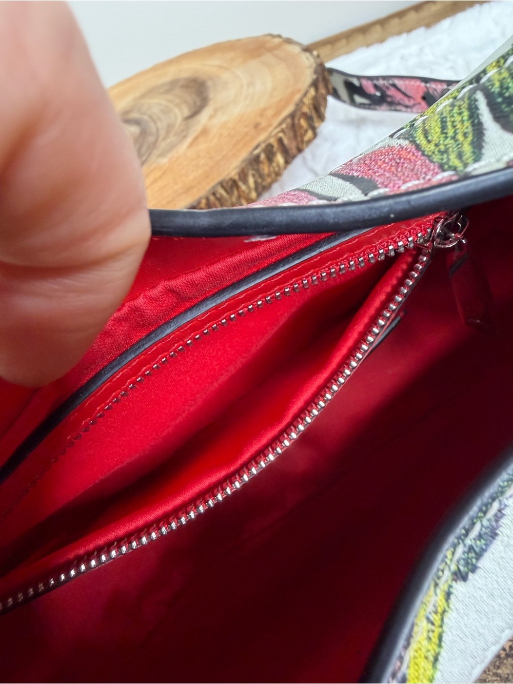 Christian Louboutin Carasky Mini Floral Hanabi Leather Shoulder/Crossbody Bag - Picture 11 of 13